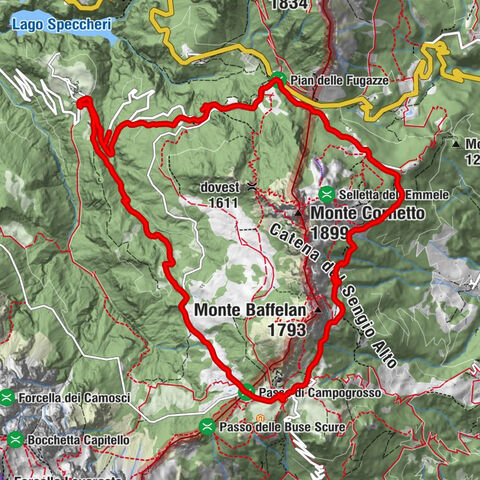 Rifugio Campogrosso, Ponte Avis e Passo Pian delle Fugazze d...