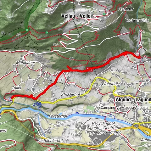 Algund, Trentino-Südtirol/Italien Algunder Waalweg