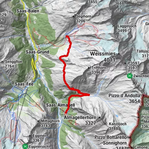 Saas-Almagell, Wallis/Schweiz