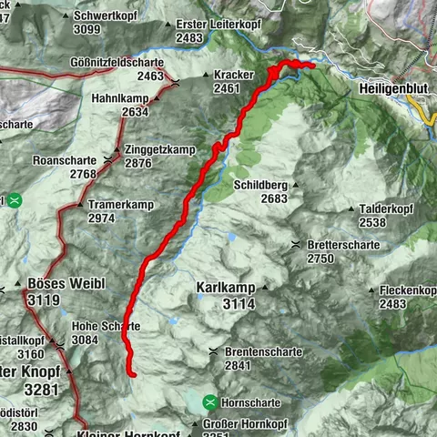 Elberfelder Hütte Abstieg nach Winkeln Heiligenblut