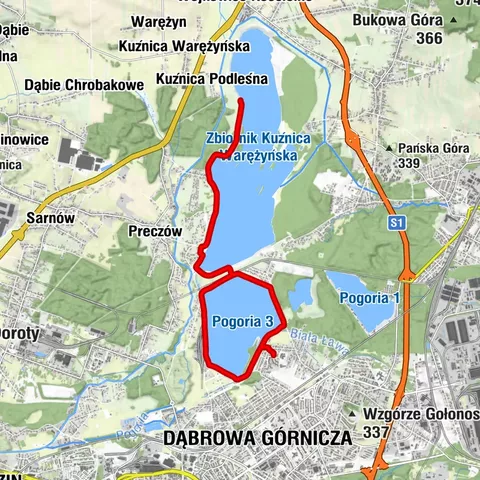 Dąbrowa Górnicza Jazda po drodze szutrowej/nieutwardzonej