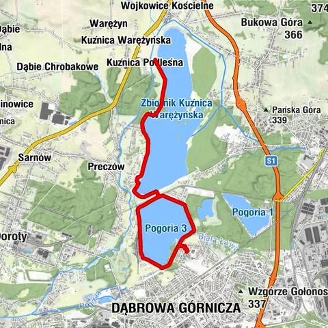 Dąbrowa Górnicza Jazda po drodze szutrowej/nieutwardzonej