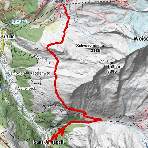 Saas-Grund, Wallis/Schweiz