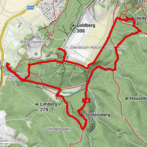 Mannersdorf Wüste - Gipfelkreuz - Ruine - Labyrinth