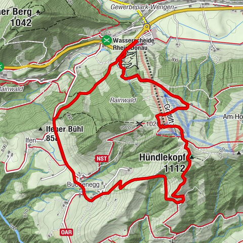 Summit route Hündle - Buchenegg