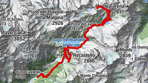Rifugio Curo’ e lago del Barbellino - lago naturale del Barbellino - lago Gelt
