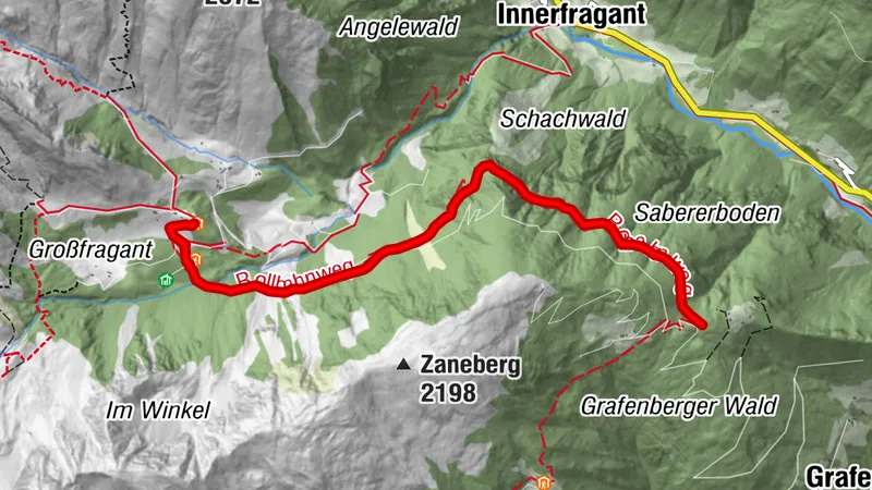 Rollbahn path - Großfragant - Fraganter Schutzhaus