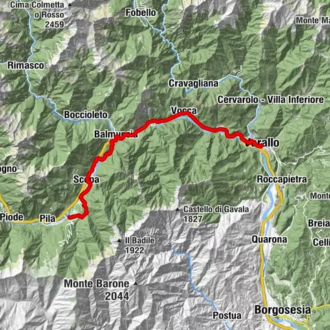 Ciclabile della Valsesia: Tappa 3 Varallo - Scopello