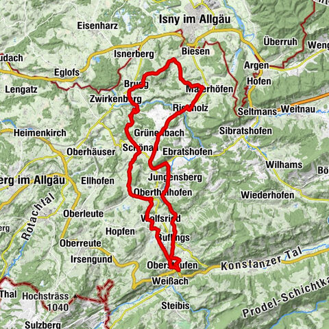 Panoramic route into the western Allgäu