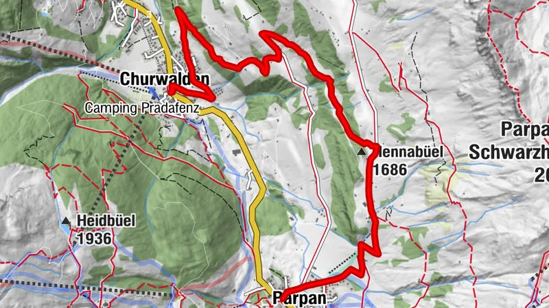 Churwalden - Salez - Meni - Oberberg - Parpan