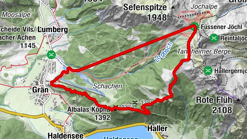 Gessenwangalm - Füssener Jöchle - Sonnenalm