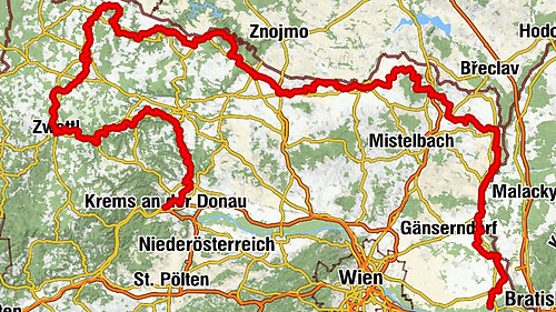 Cyklotrasa Kamp-Dyje-Morava