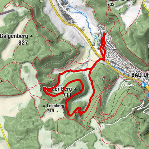 Bad Urach Wasserfall, Runde von Buchhalde