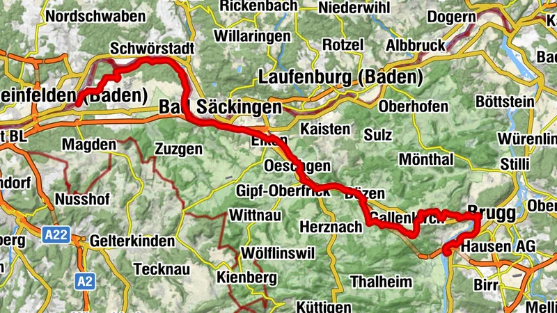 Wellness4-route: Schinznach Bad - Rheinfelden