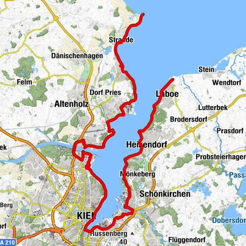 Förderundweg inkl. Fördedampfer