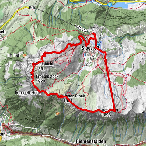 Stoos - Klingenstock (via Sessellift) - Huser Stock - Fronalpstock - Stoos
