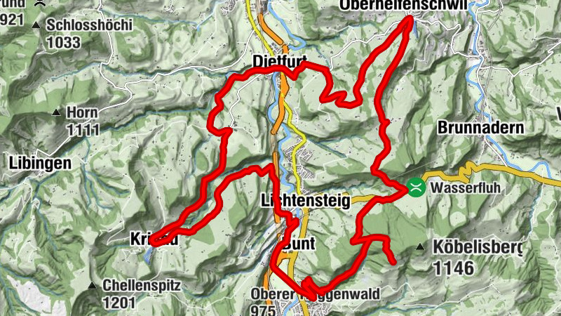 Mountain bike route Köbelisberg