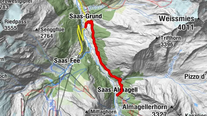 Suonenweg Saas-Almagell - Saas-Grund