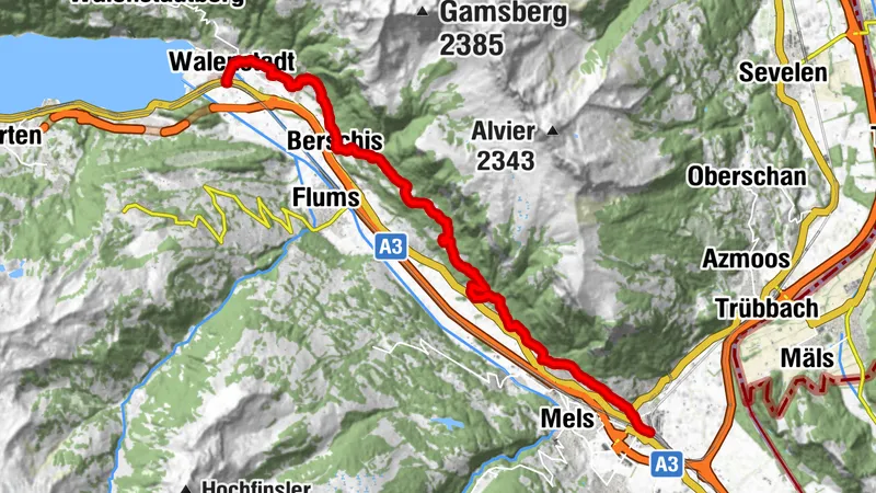 From Lake Walen to Sargans Castle