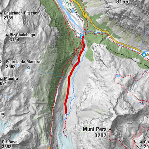 Morteratsch Glacier route