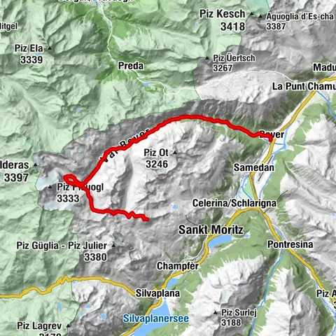 Piz Nair - Jenatsch Hut - Bever