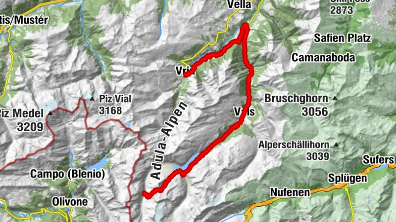 Crown hike: Läntahütte - Zervreila - Vrin (Stage 7)