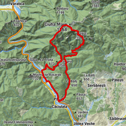 Von Pausa nach Cozia Hütte Uber Kloster Stanisoara und retour via Kloster Turnu