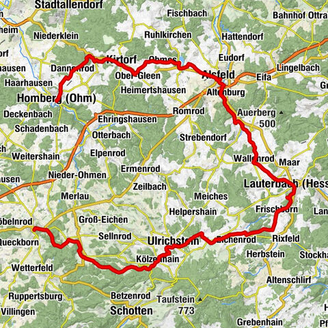 Deutsche Fachwerkstraße: Homberg (Ohm) - Alsfeld - Lauterbach - Grünberg