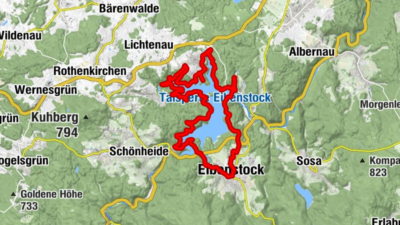 Fjords of Eibenstock - e-bike tour through land and history