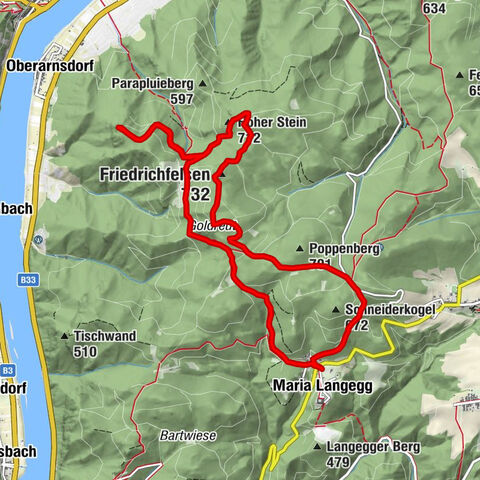 Maria Langegg - Rote Wand - Hoher Stein - Kastlkreuz