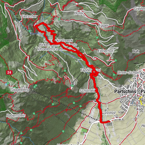 Wanderung zum Partschinser Wasserfall