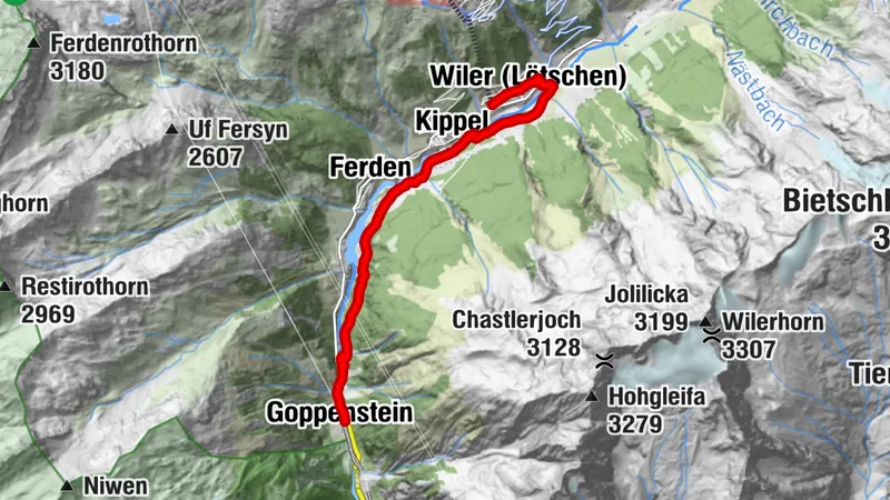 Lötschental cultural route (Wiler - Goppenstein)