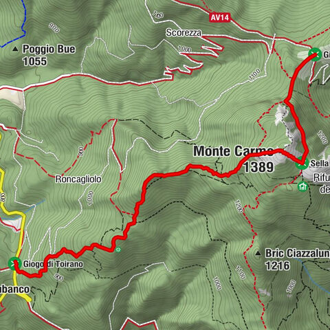 Trail no. 13: Giogo di Toirano - Giogo di Giustenice