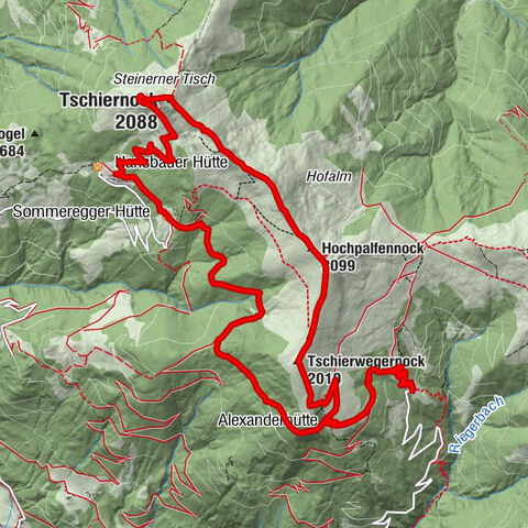 Tschiernock high-altitude circular hiking trail
