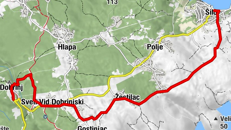 Dinarisches Gebirge: Krk, Dobrinji - Silo