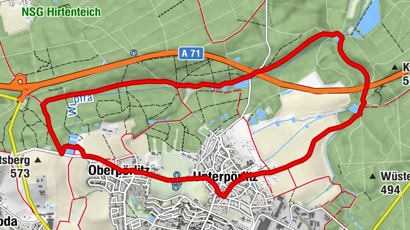Circular hiking route around Pörlitz - Thuringian Forest
