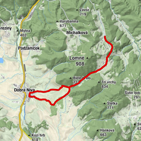 Kralová - Gavurky - Dobrá Niva a späť