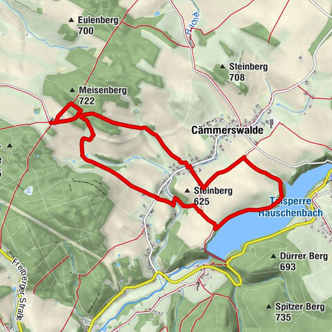 Circular hike to the Rauschenbach reservoir