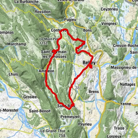 Cycling route : vallée du Gland