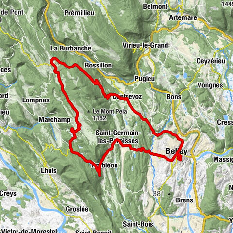 Cycling route: Col des Fosses Ordonnaz