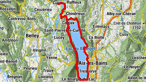 Road cycling route : Tour du lac du Bourget