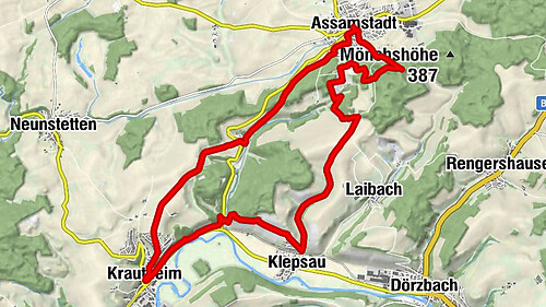 LT 21 to the Jagst valley view