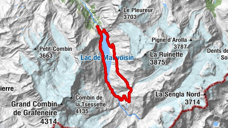 Around the Mauvoisin reservoir