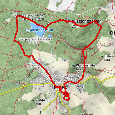 Greifensteine und Binge von Geyer