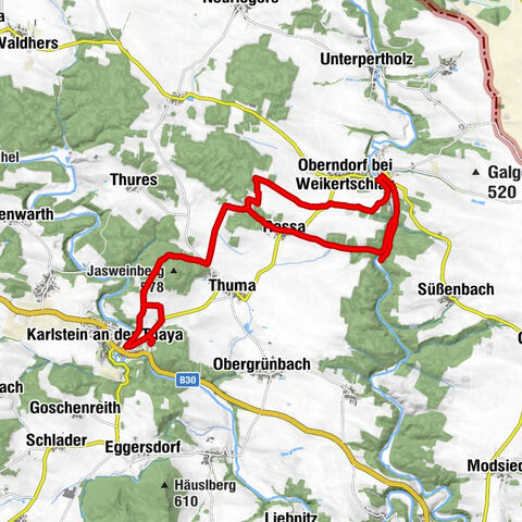 Karlstein-Rossa-Schulakmühle-Hadermühle-Weikertschlag-Karlstein
