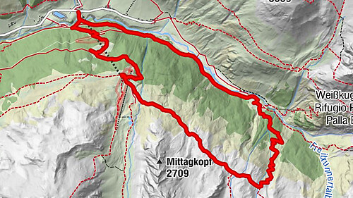 Rundweg Melager Alm - Maseben Alm - Langtauferer