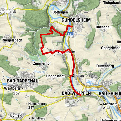 Neckarsteig Etappe 9 Gundelsheim - Bad Wimpfen
