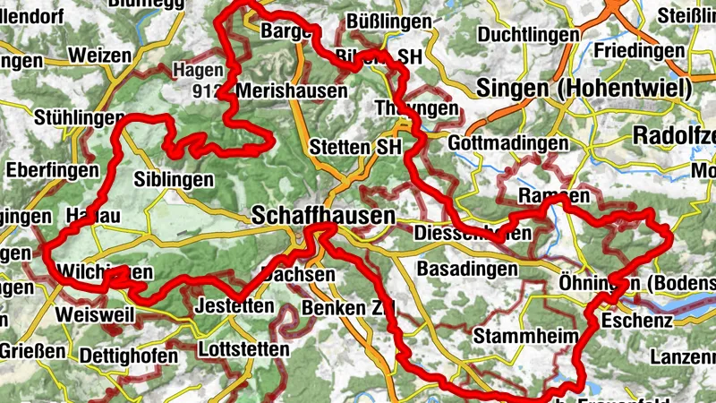 Schaffhauserland Bike. Cross-border mountain bike route