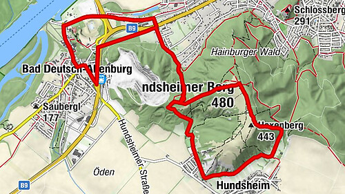 Circular hiking route Hundsheimer Berg - Start Bad Deutsch-Altenburg