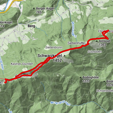Kurzeck- Siebenhütten- Turnhöhe- Kitzhütte Göstling an der Ybbs, Österreich